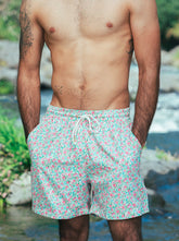 Short homme motif Jardin Fleuri - gros plan face - Hoalulu