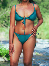 Bas de maillot de bain femme Solaya motif Lagon Profond - vue face - Hoalulu