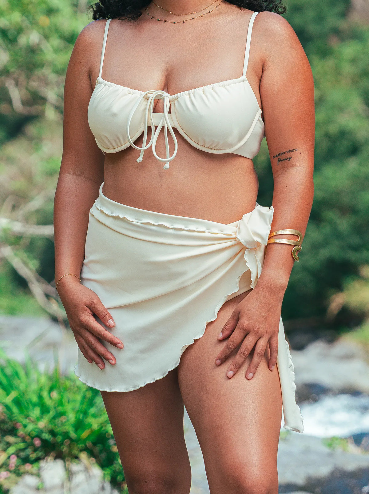 Pareo sarong femme motif Perle des sables - vue face - Hoalulu