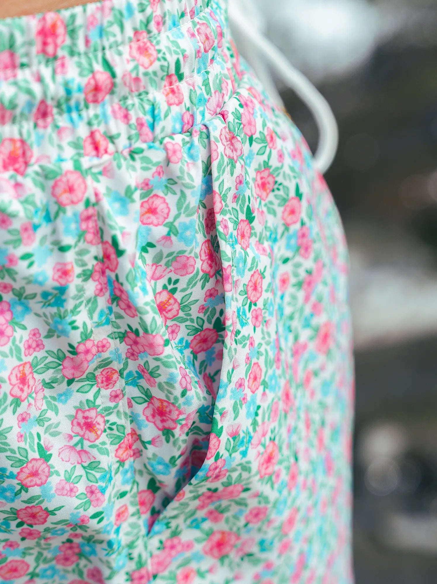 Short homme motif Jardin Fleuri - gros plan poche - Hoalulu